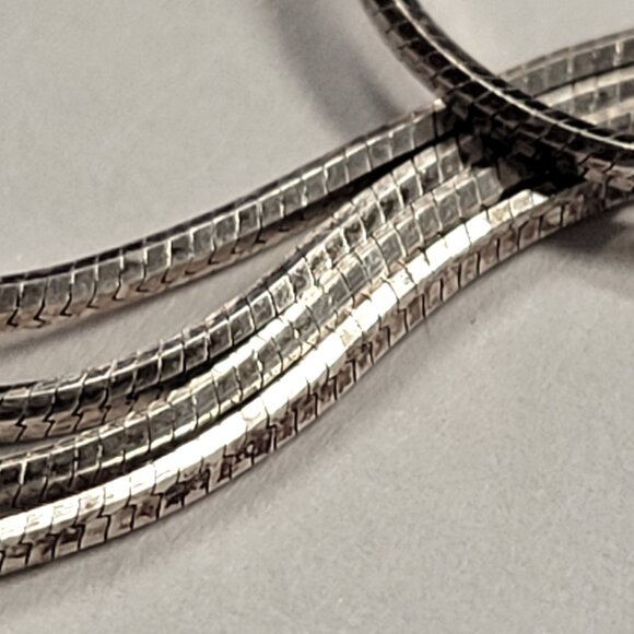 Mens 30 Inch Sterling Silver Snake Necklace, 925 Silver Snake Chain - Picture 4 of 14